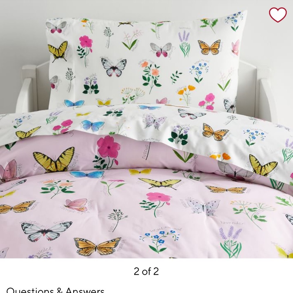 Limited Edition Pottery Barn Kids Botanical Buttery Toddler Sheet Set